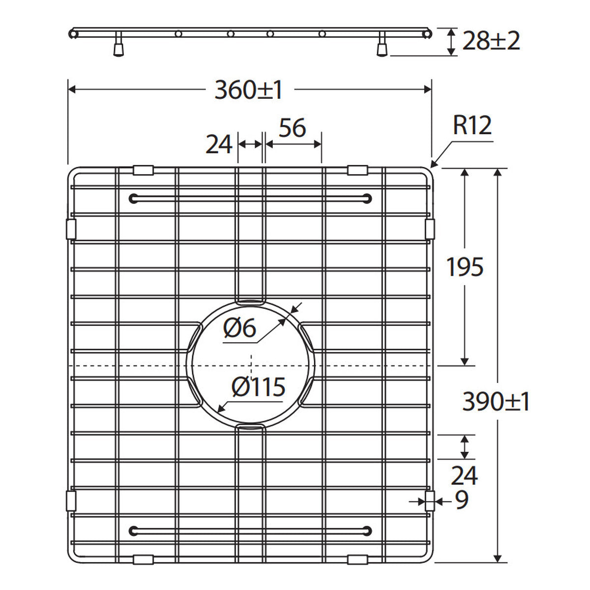 Fienza Hana 29L Double Sink Protector, Stainless Steel