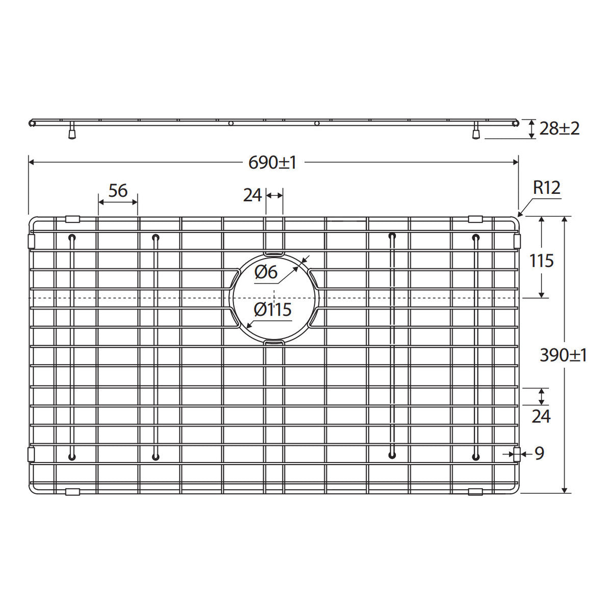 Fienza Hana 55L Sink Protector, Stainless Steel
