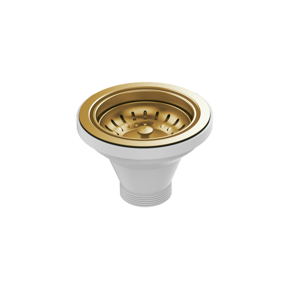 Fienza Hana Basket Waste Rugged Brass 50x90mm with Extended Bolt