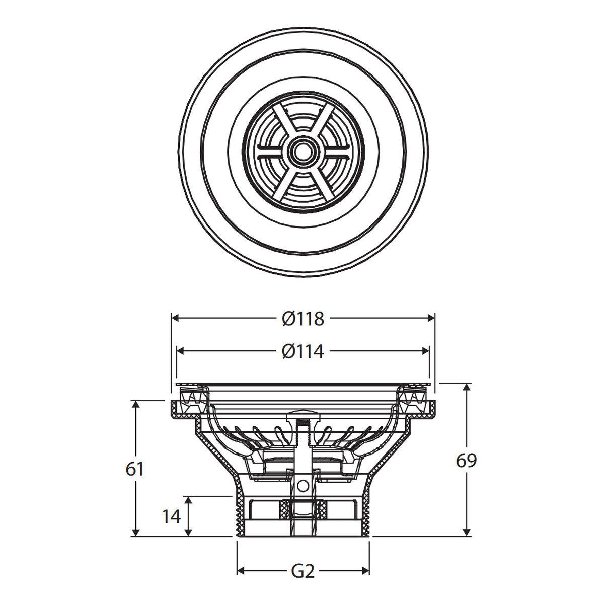 Fienza Sink Basket Waste For Tiva 980