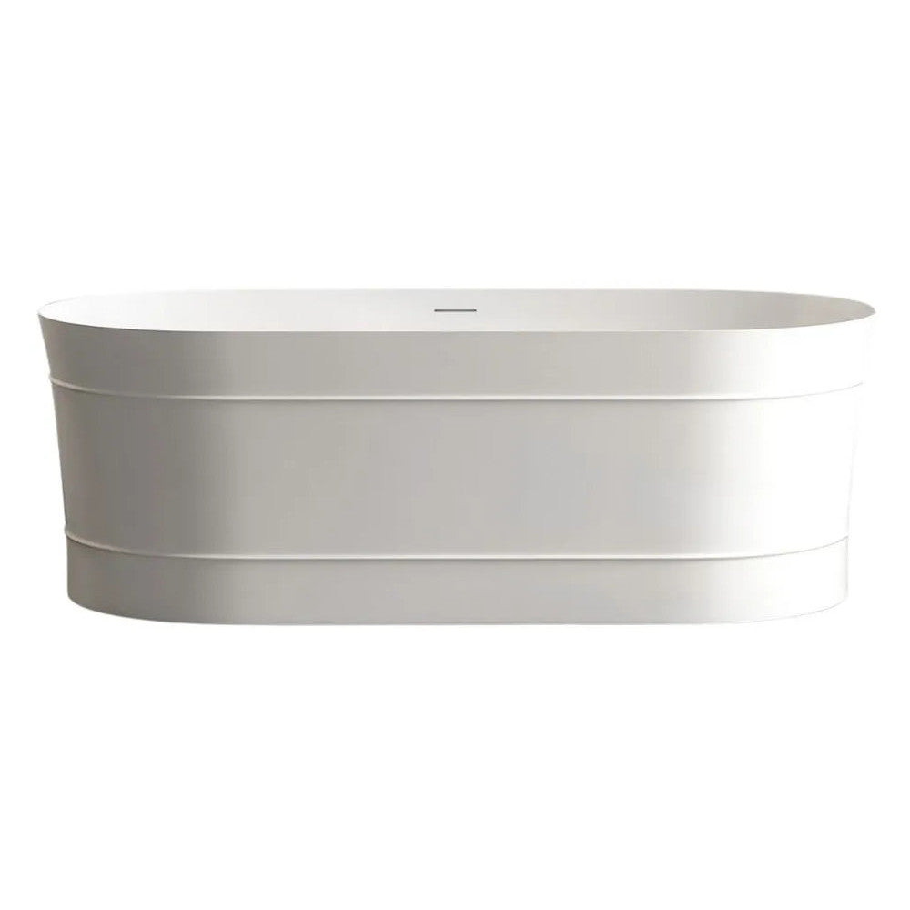 Attica Bondi 1500 Matte White Bath with Overflow