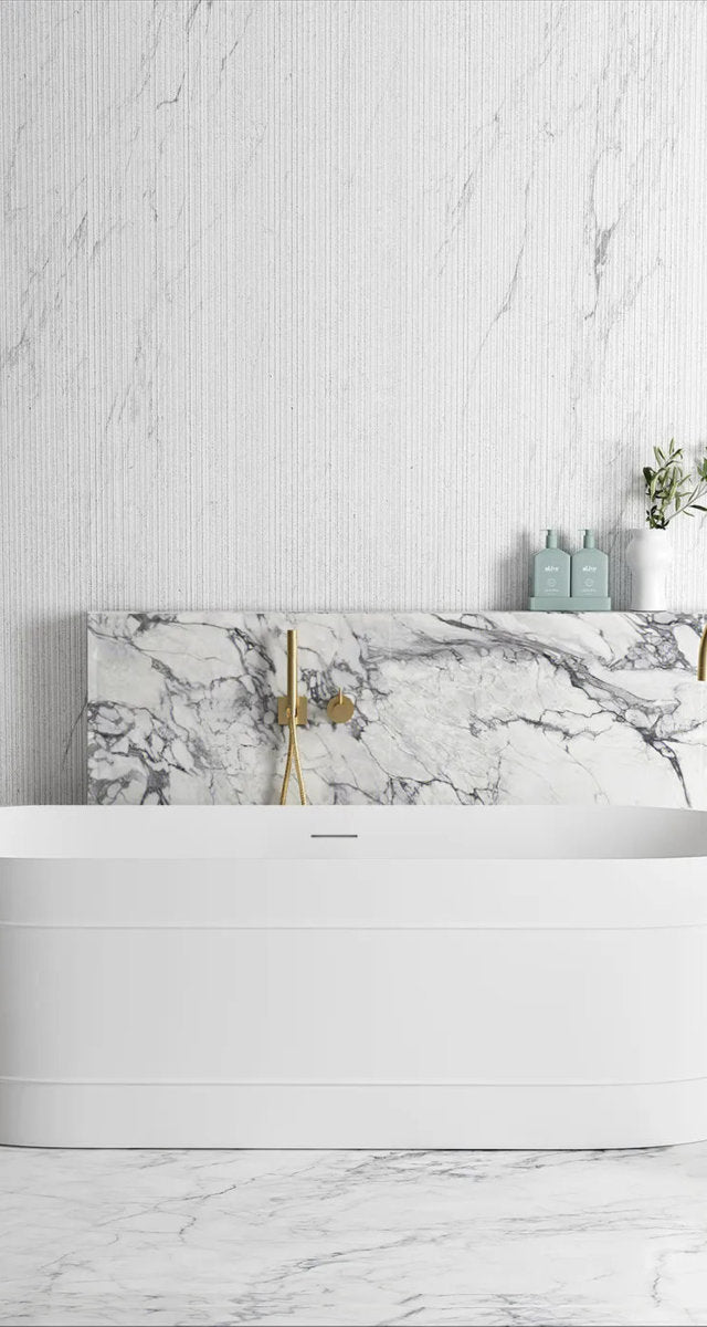Attica Bondi 1700 Matte White Bath with Overflow