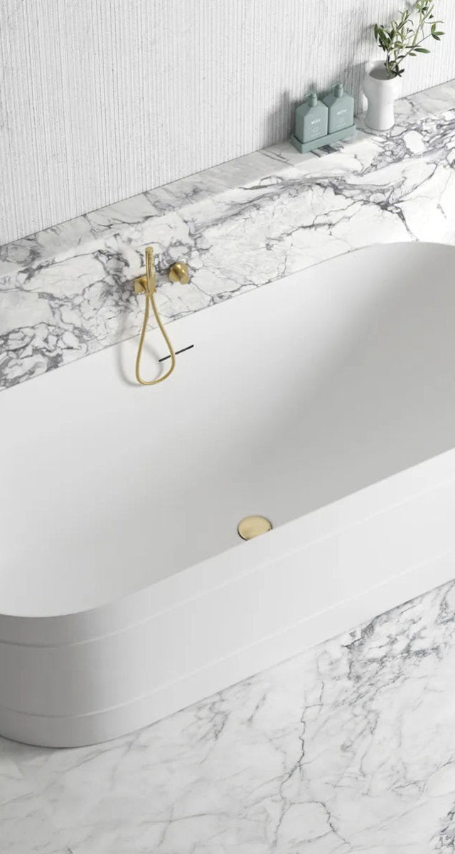 Attica Bondi 1700 Matte White Bath with Overflow