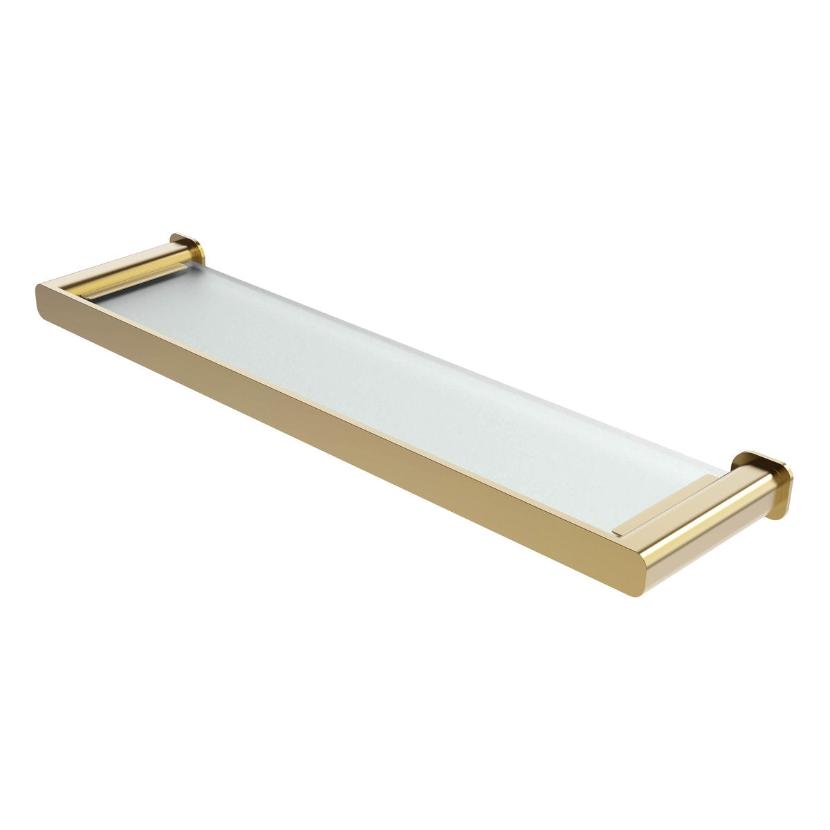 Otti Oskar Argent Gold Metal & Glass Shelf