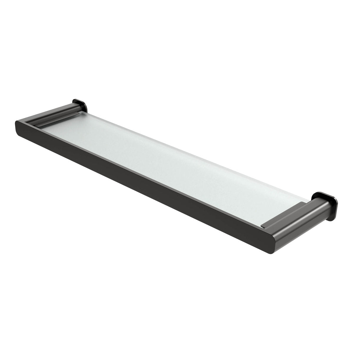 Otti Oskar Gun Metal Metal & Glass Shelf