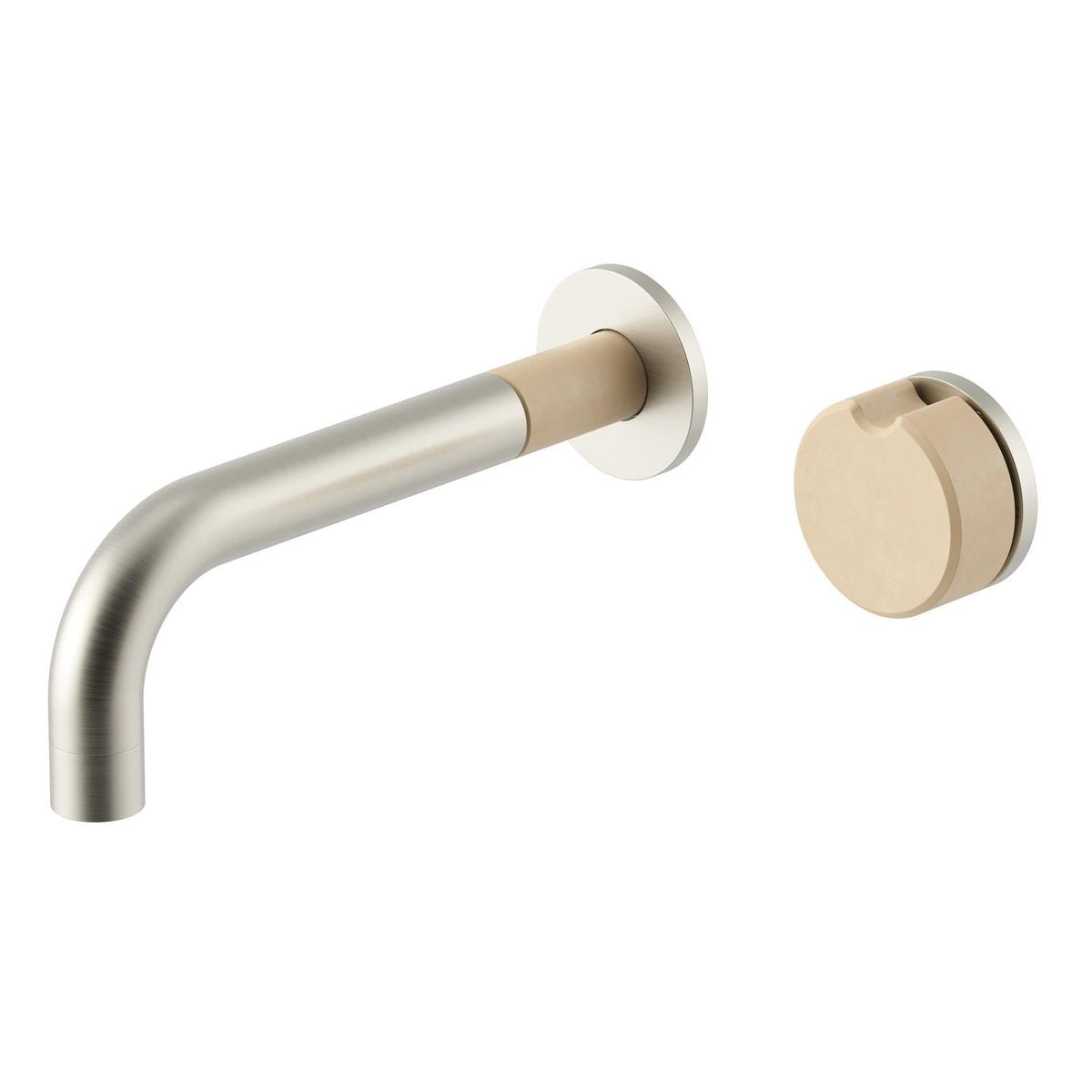 Meir X Nood Co. Alchemy Series, Progressive Wall Mixer Set, Brushed Nickel/Nood