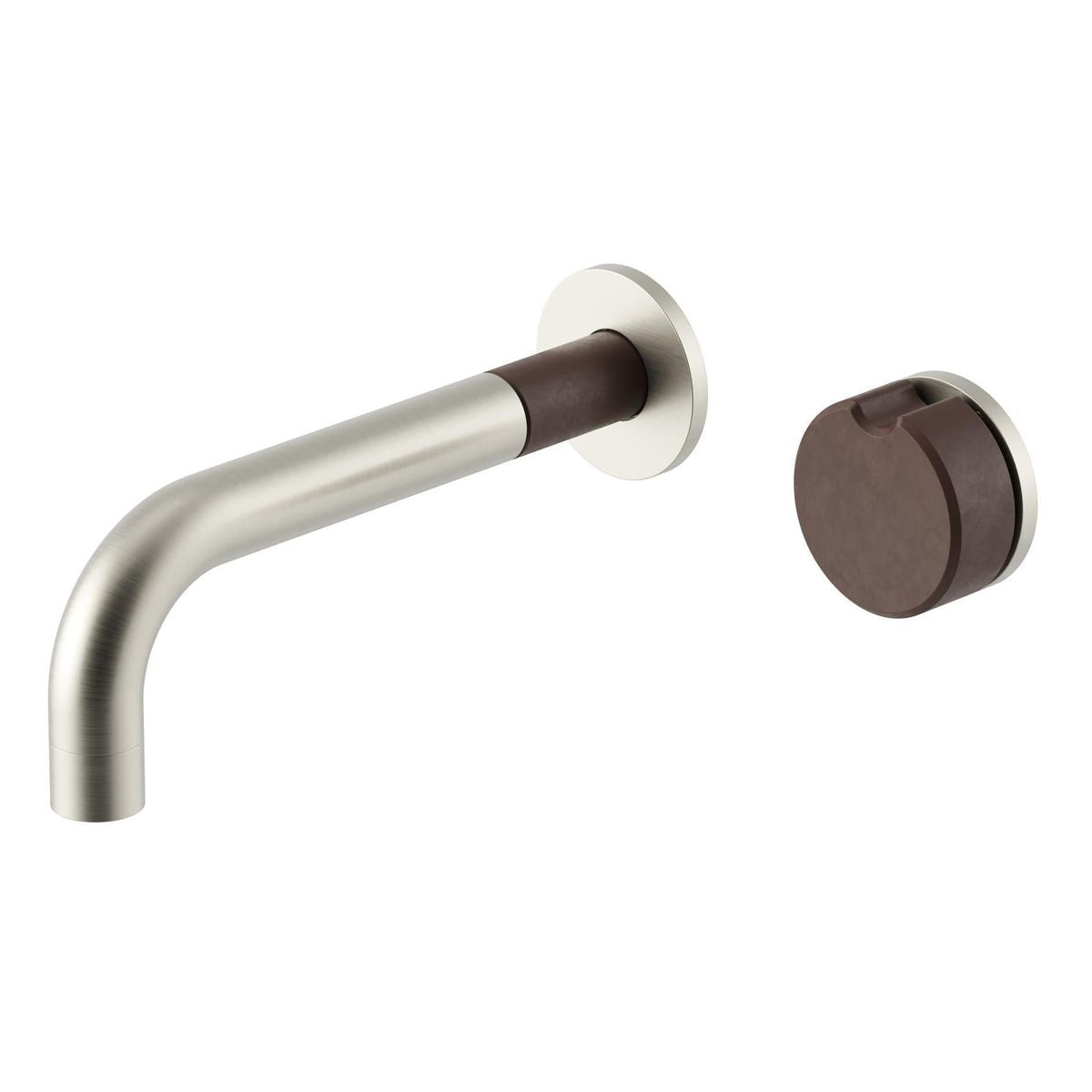 Meir X Nood Co. Alchemy Series, Progressive Wall Mixer Set, Brushed Nickel/Slate