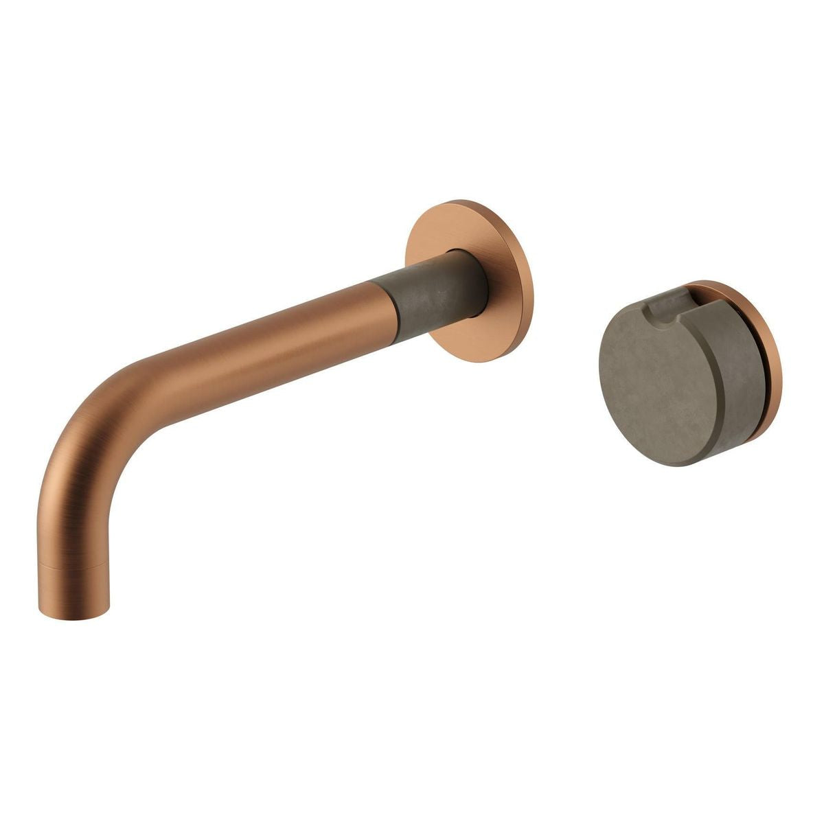 Meir X Nood Co. Alchemy Series, Progressive Wall Mixer Set, Lustre Bronze/Olive