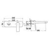Akemi Wall Basin Mixer Chrome & Matte Black