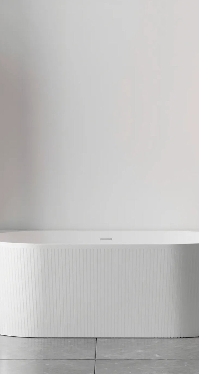 Attica Noosa 1500 Matte White BTW Multi-fit Bath with Overflow