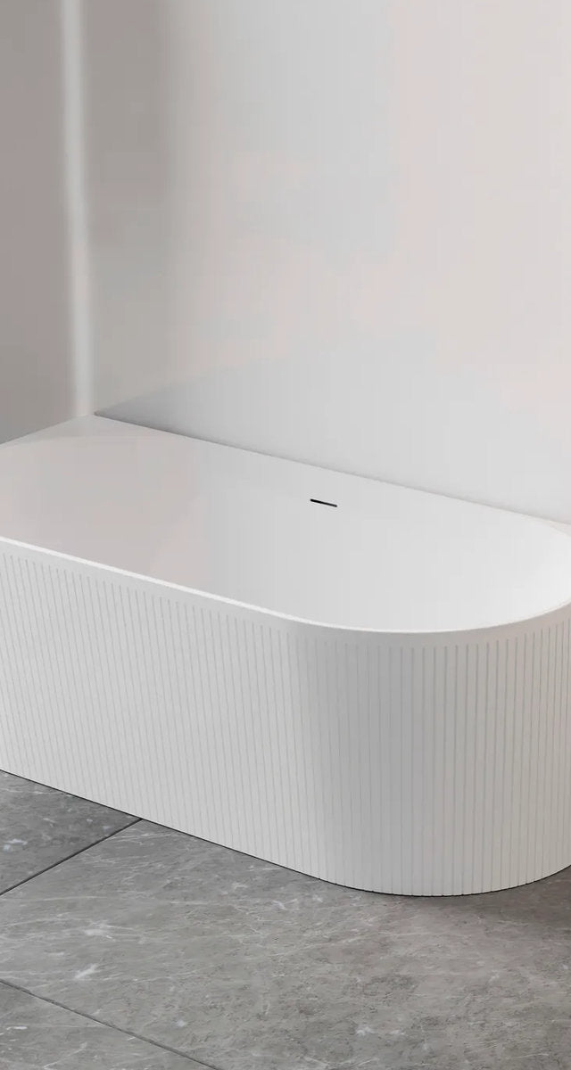 Attica Noosa 1500 Matte White BTW Multi-fit Bath with Overflow
