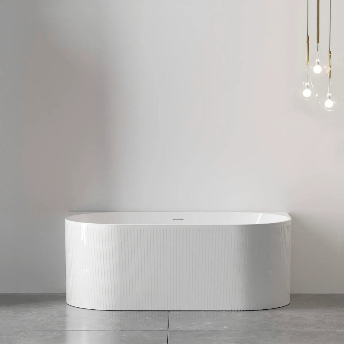 Noosa Back To Wall Bath 1500 Gloss White