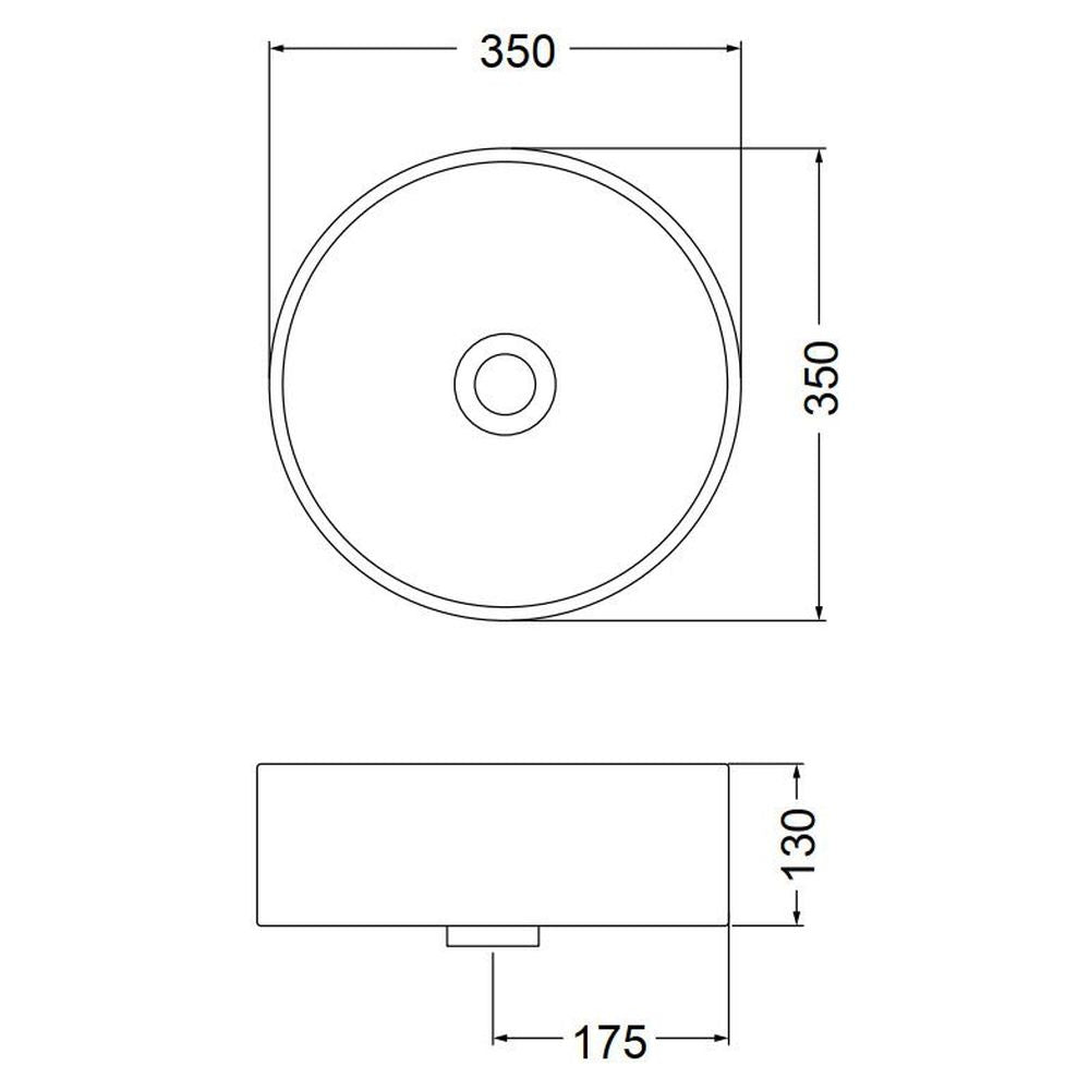Studio Bagno Apartment 35 Round Basin - Matte White