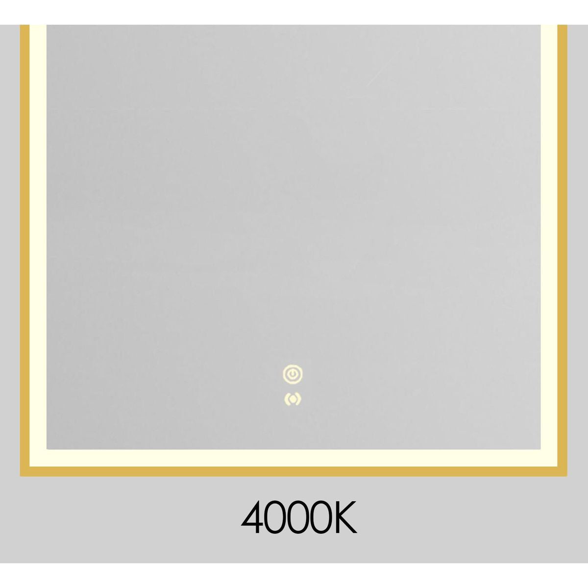 LED Archie 900X600 White Metal Frame Mirror