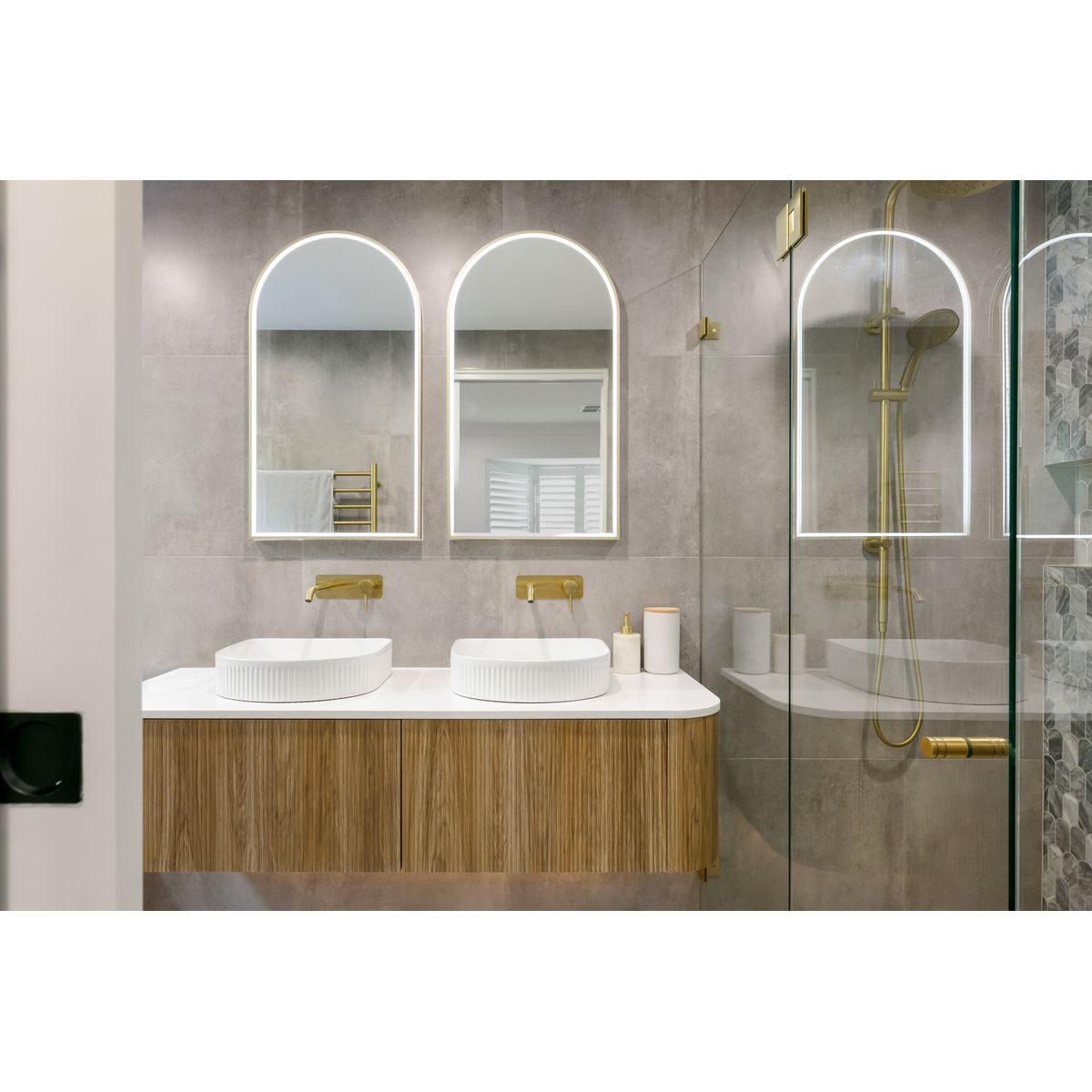 Arch LED Mirror AR50D-BB Brushed Brass