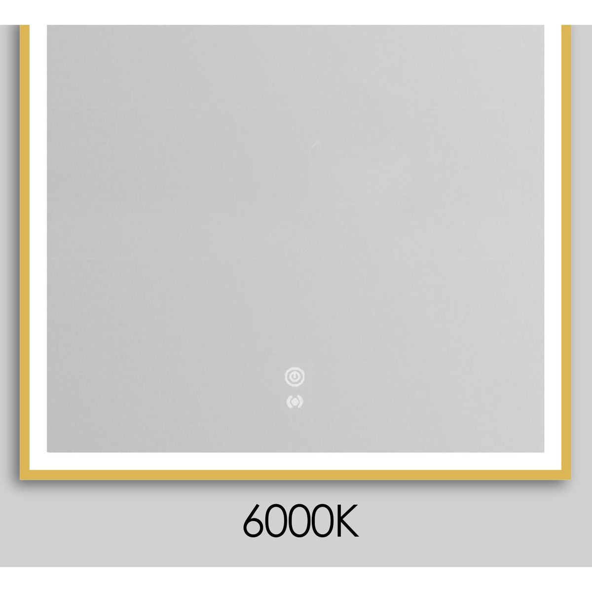 LED Archie 900X600 White Metal Frame Mirror