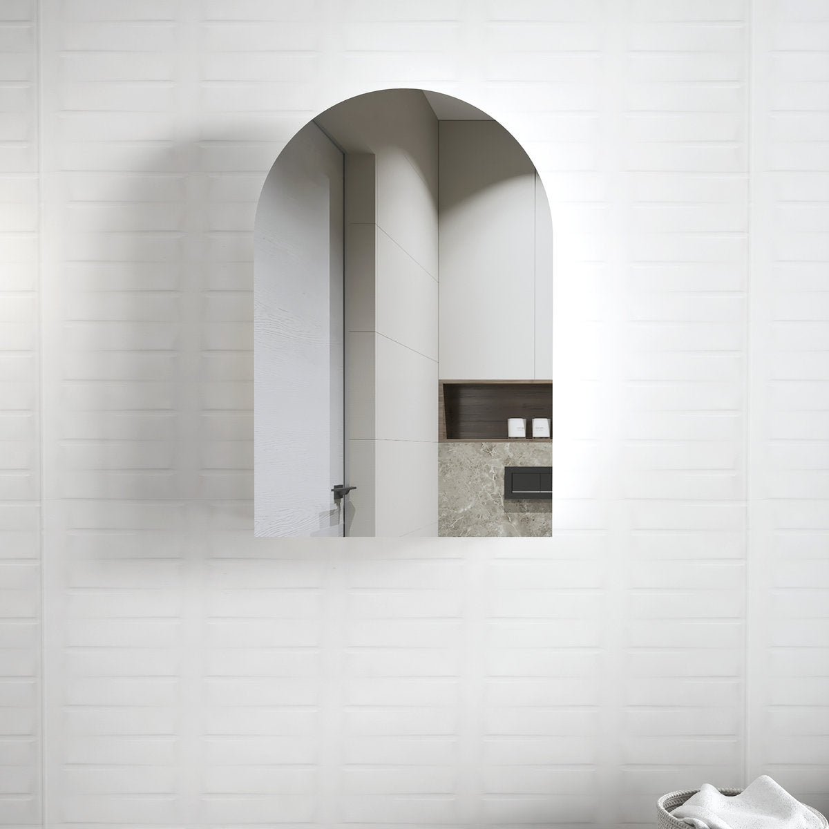 Otti Archie 900mm White Shaving Cabinet