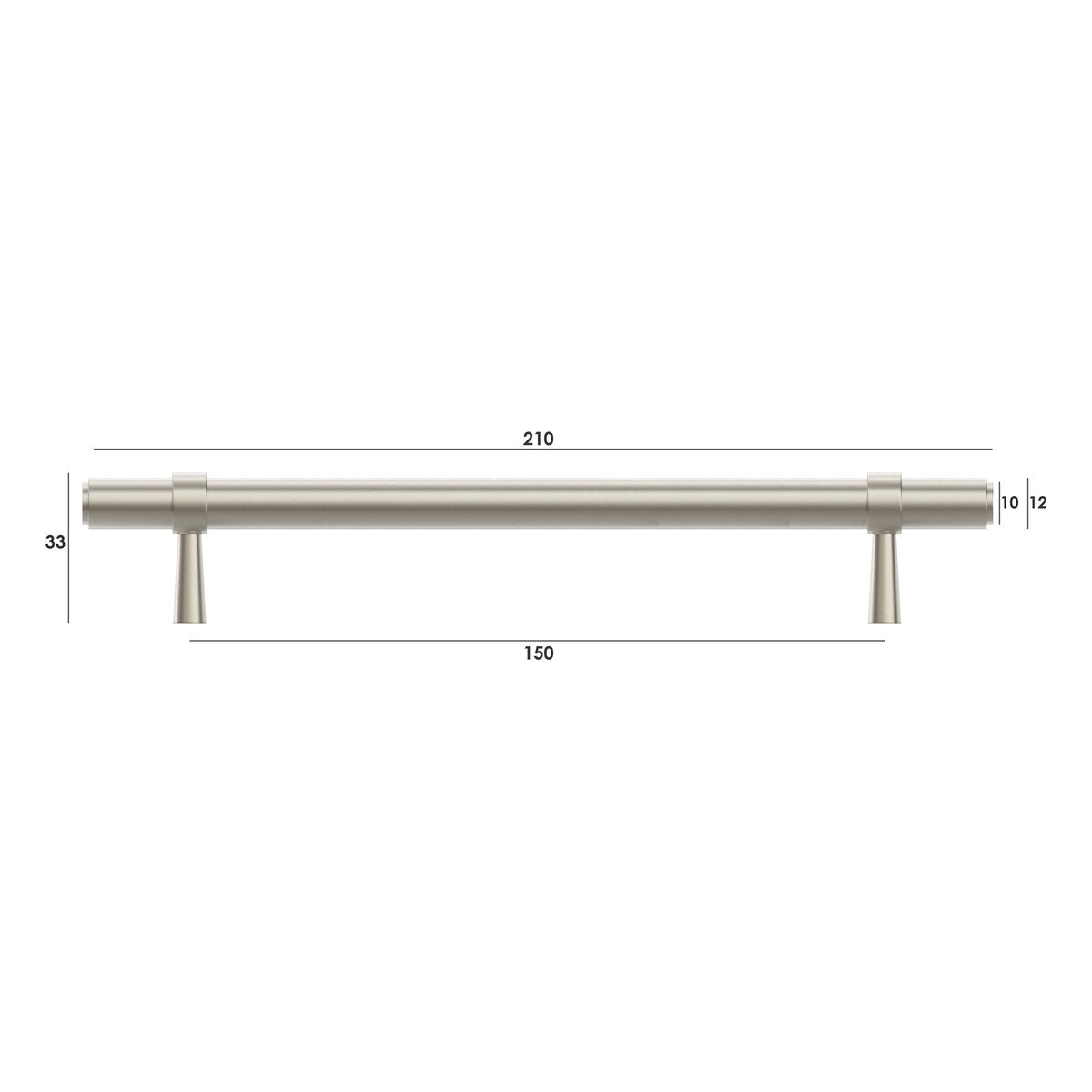 Otti Astor - 160/210mm Brushed Nickel Handle