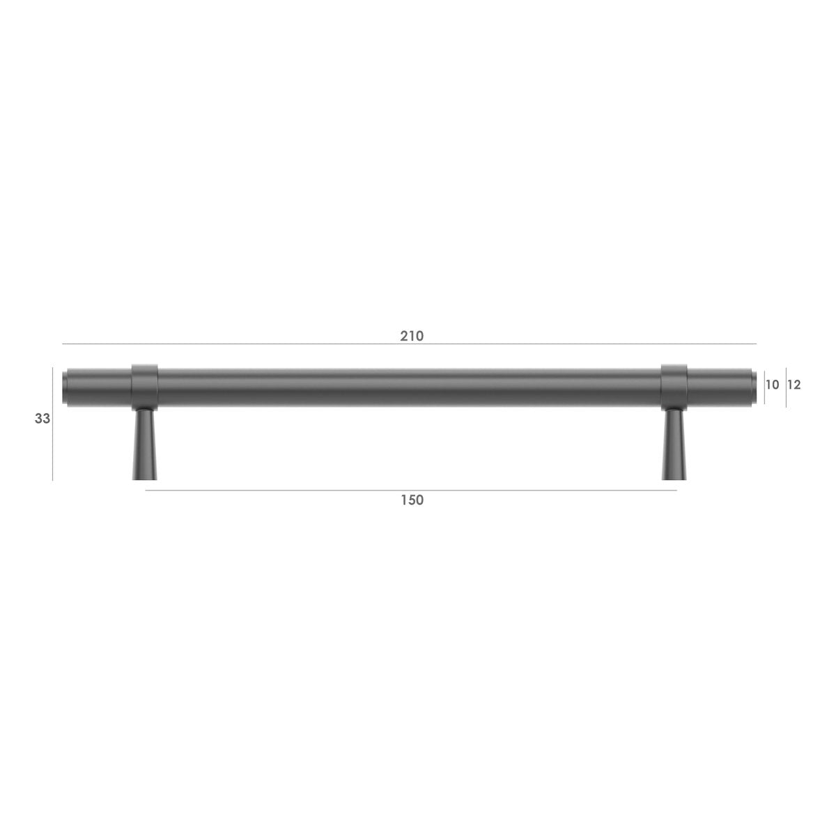 Otti Astor - 160/210mm Gun Metal Handle