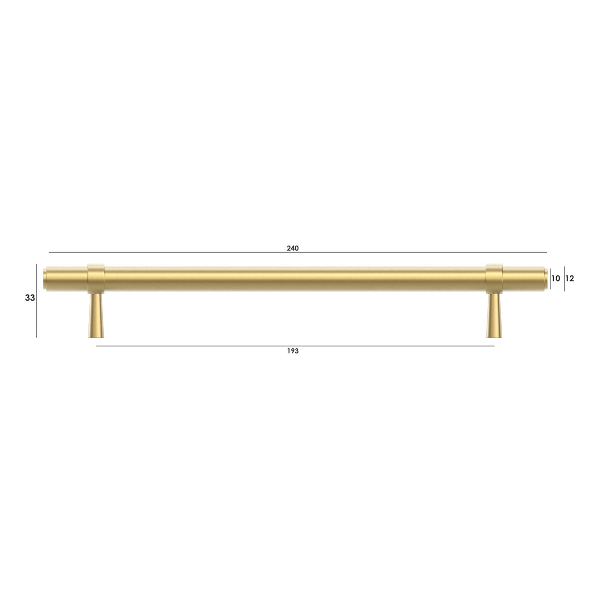 Otti Astor - 192/240mm Brushed Brass Handle