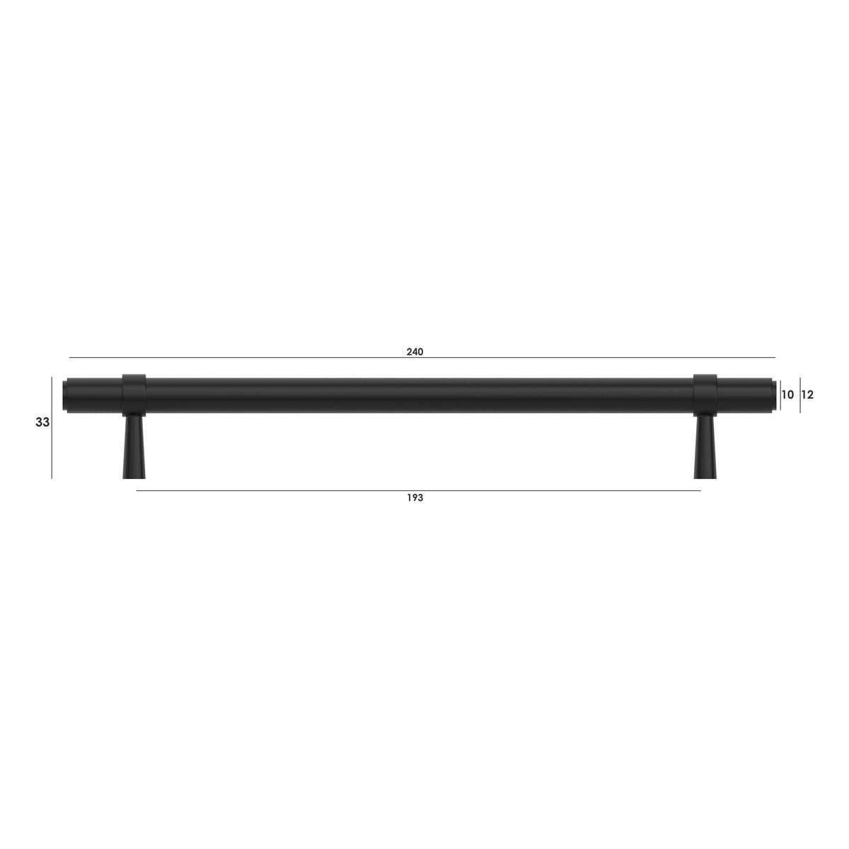Otti Astor - 192/240mm Matte Black Handle