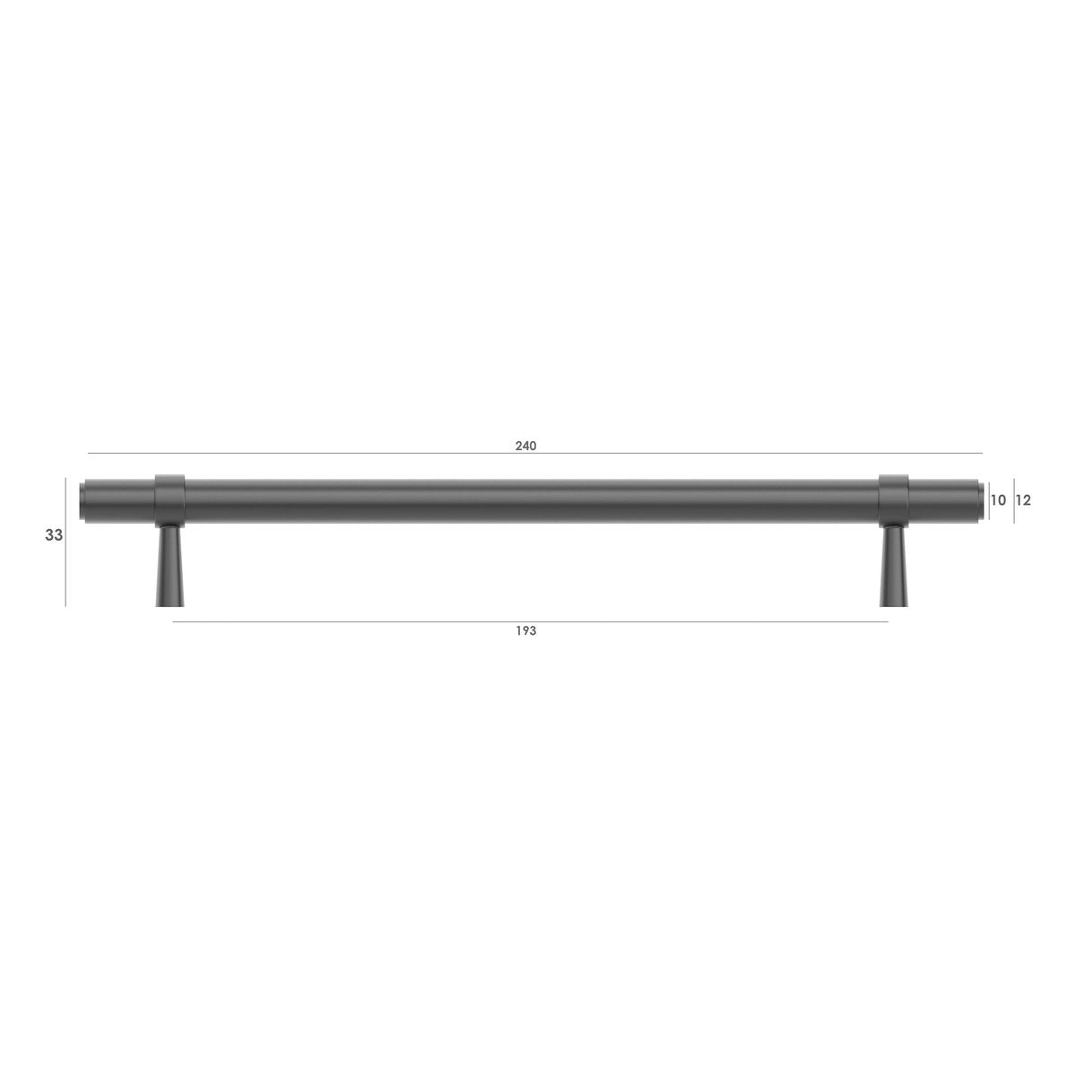 Otti Astor - 192/240mm Gunmetal Brass Handle