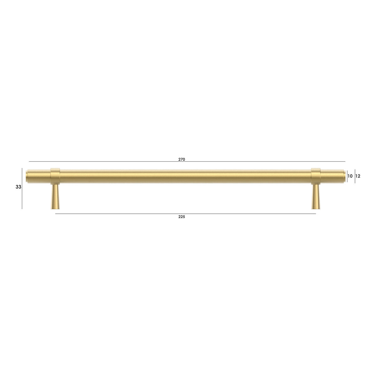 Otti Astor - 224/270mm Brushed Brass Handle