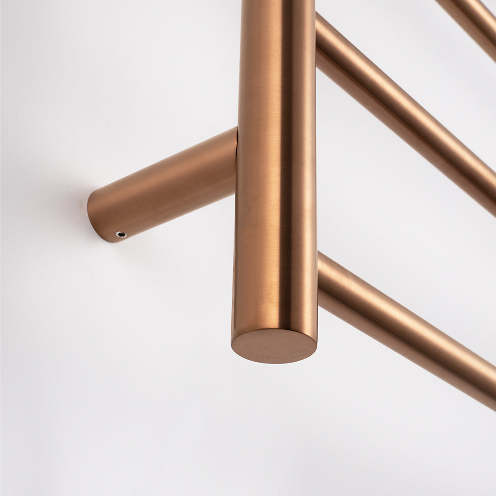 Radiant Heated Round Ladder 600 x 800mm, Brushed Copper
