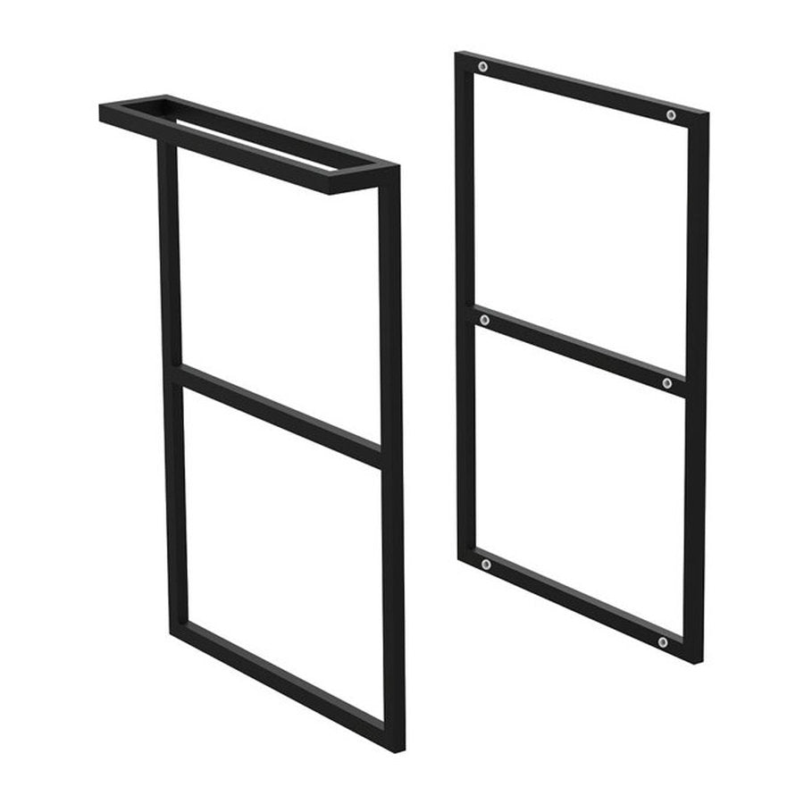 Fienza Amato Matte Black Single Towel Rail Frame Side Panel Kit