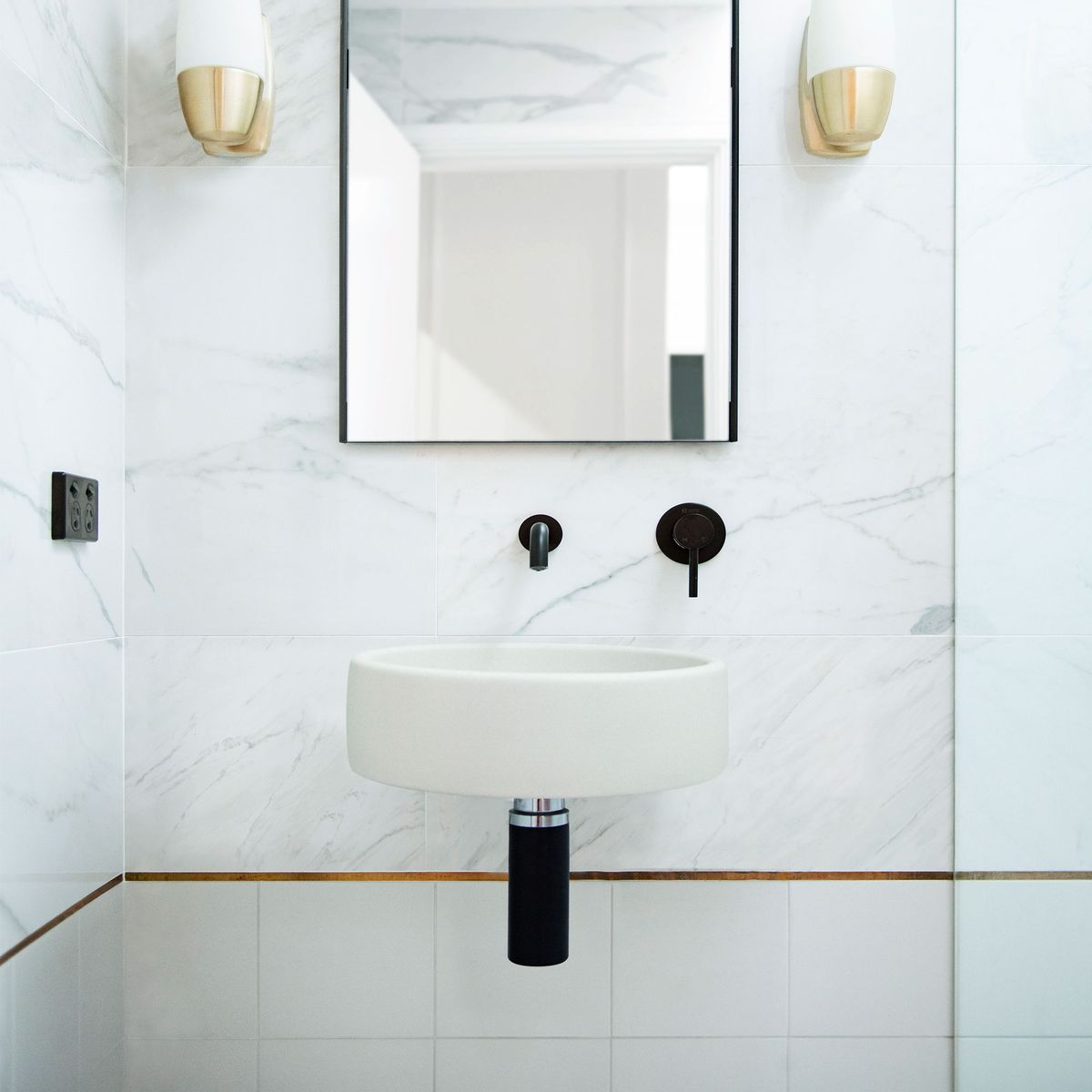 Nood Wall Mount Bowl Basin in Ivory