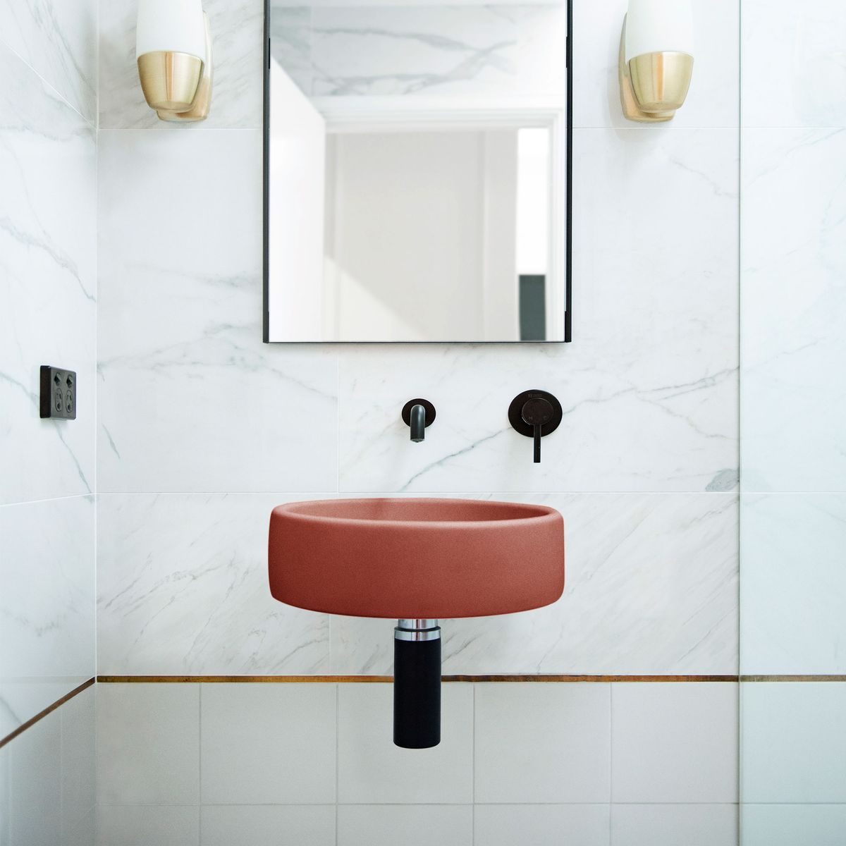 Nood Wall Mount Bowl Basin in Musk