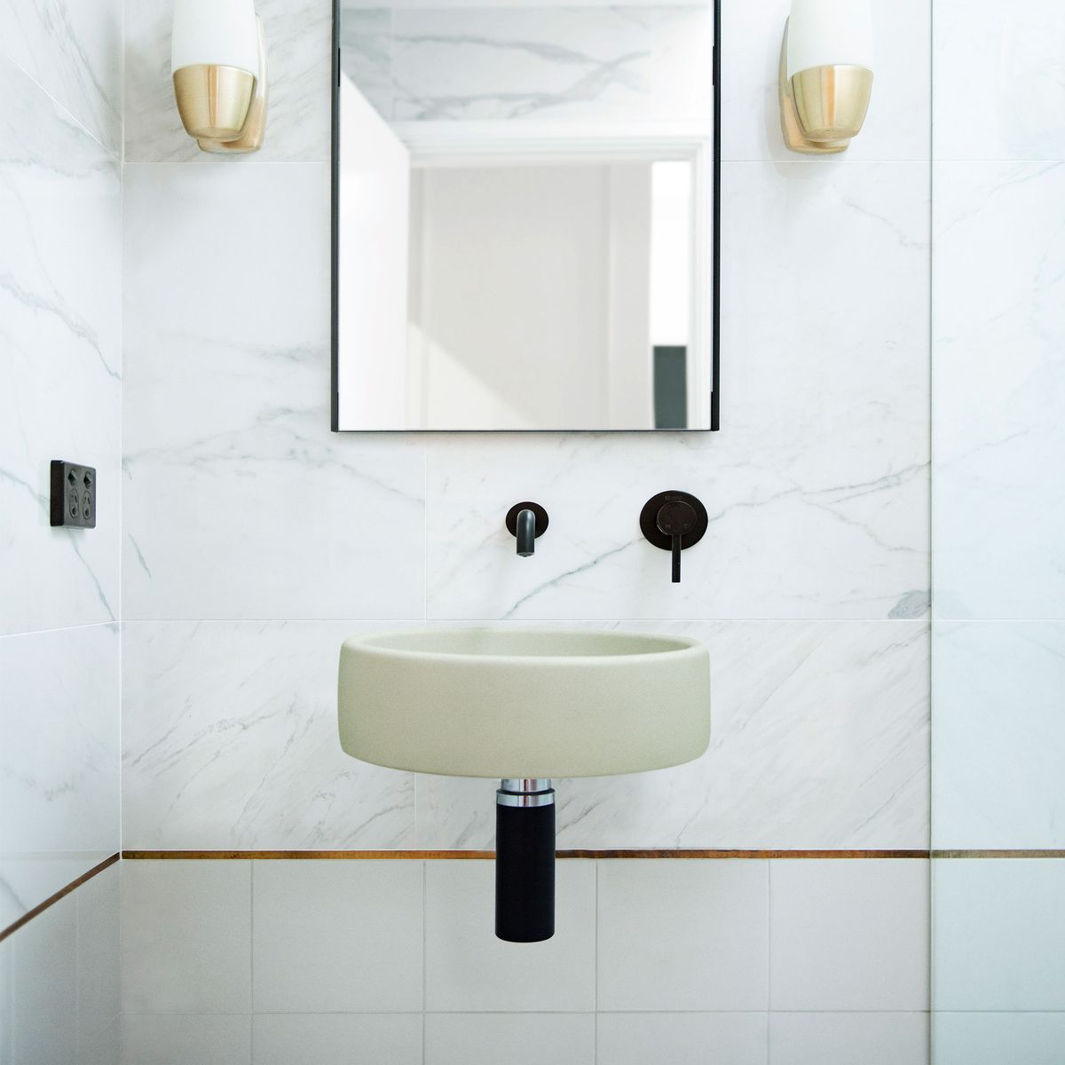 Nood Wall Mount Bowl Basin in Sand