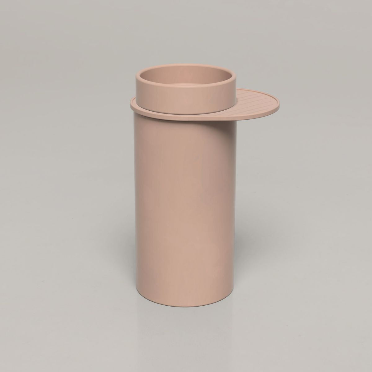 Nood Cylinder With Tray Bowl Basin in Blush Pink