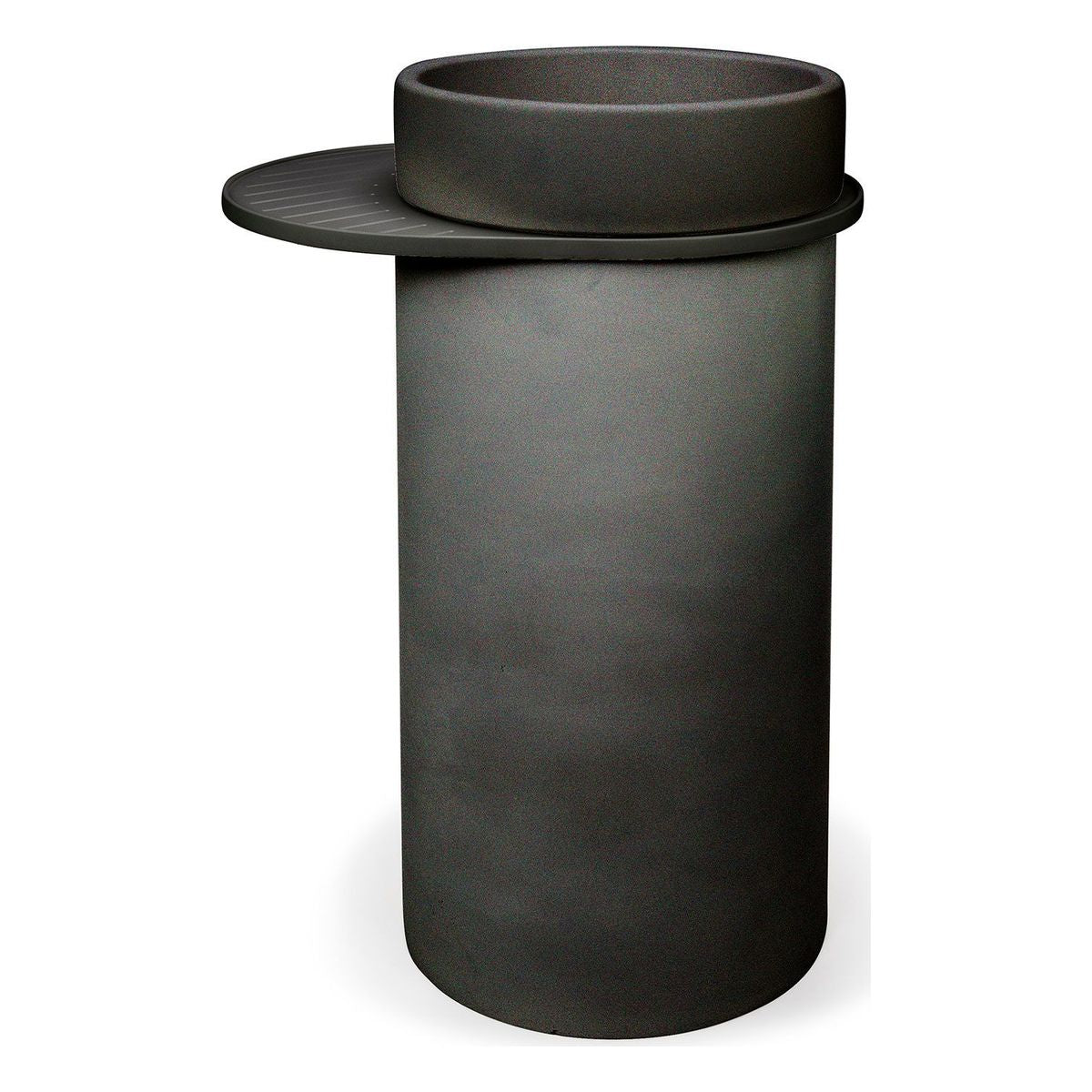 Nood Cylinder Bowl Basin in Charcoal