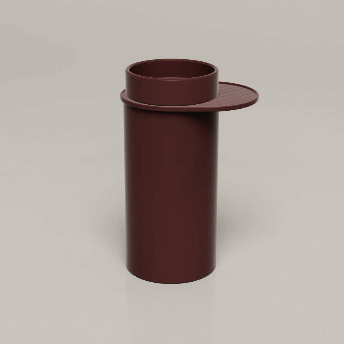 Nood Cylinder With Tray Bowl Basin in Clay