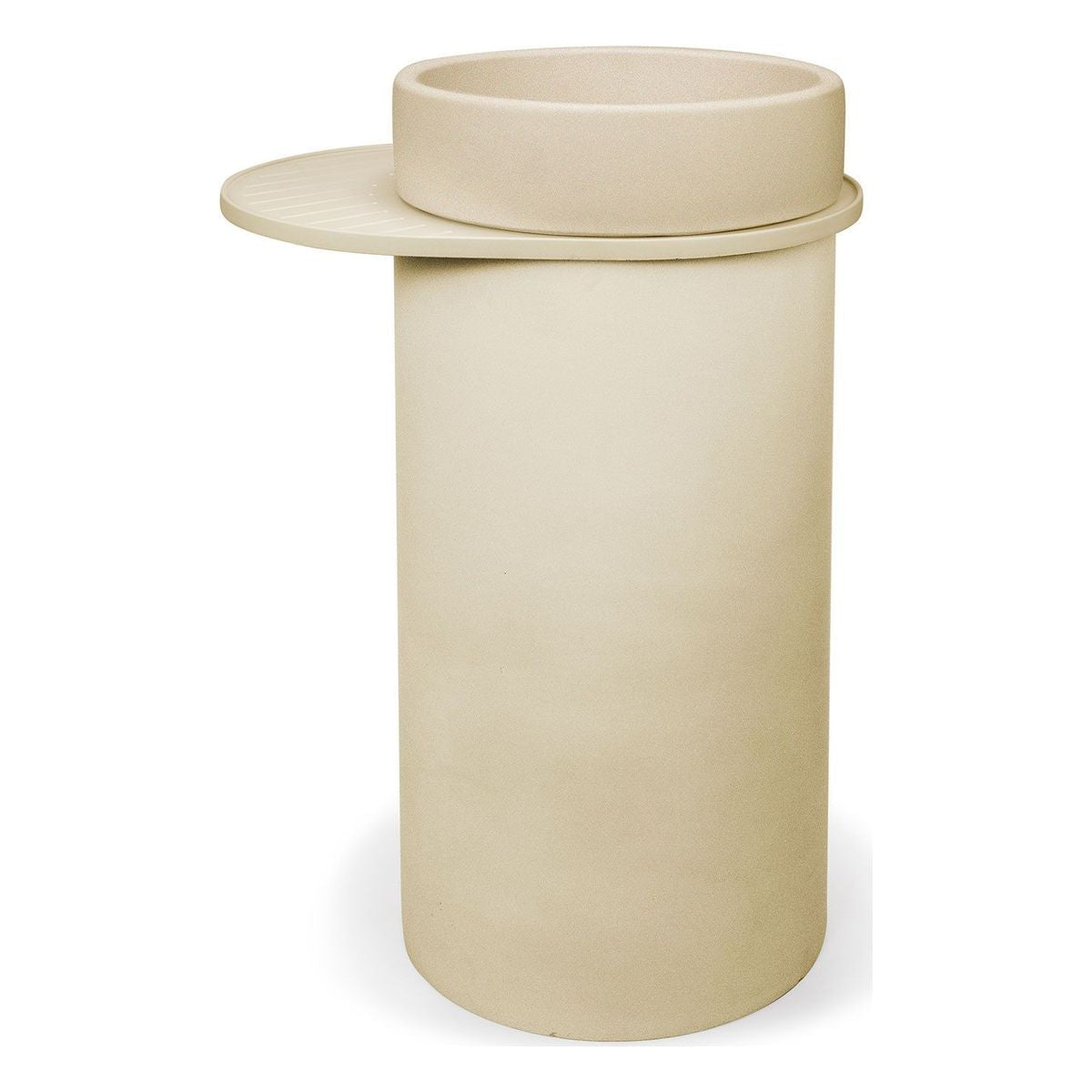 Nood Cylinder With Tray Bowl Basin in Custard