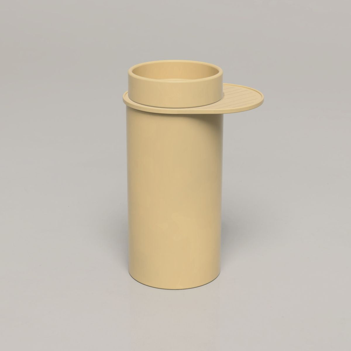 Nood Cylinder With Tray Bowl Basin in Custard