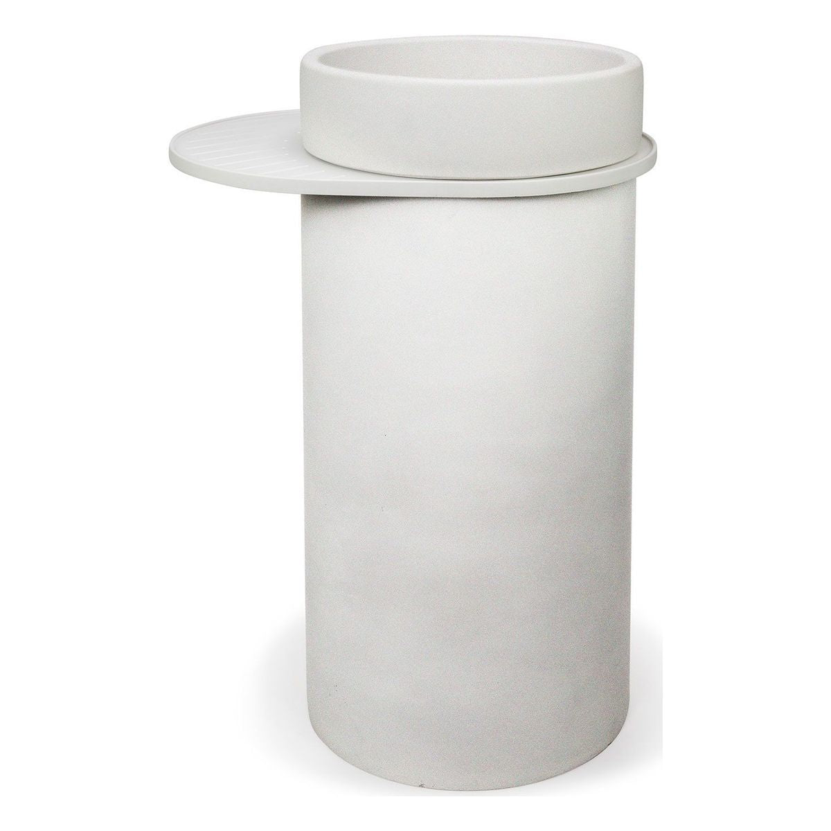 Nood Cylinder With Tray Bowl Basin in Ivory