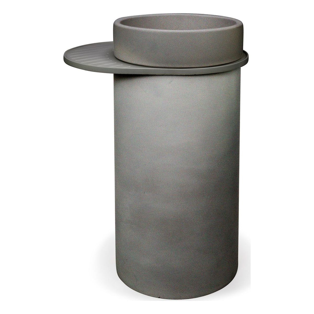 Nood Cylinder Bowl Basin in Mid Tone Grey