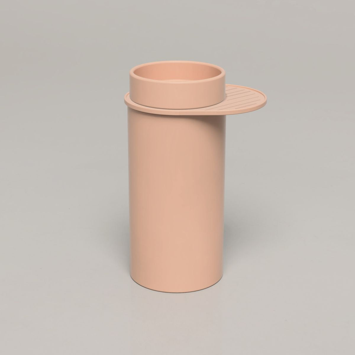 Nood Cylinder With Tray Bowl Basin in Pastel Peach