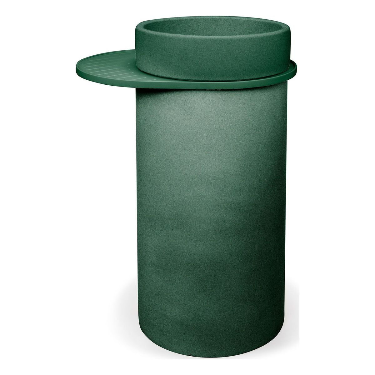 Nood Cylinder With Tray Bowl Basin in Teal