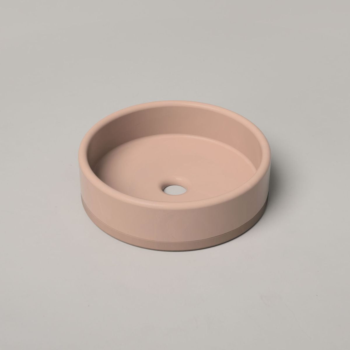 Nood Surface Mount Bowl Basin Two Tone in Blush Pink