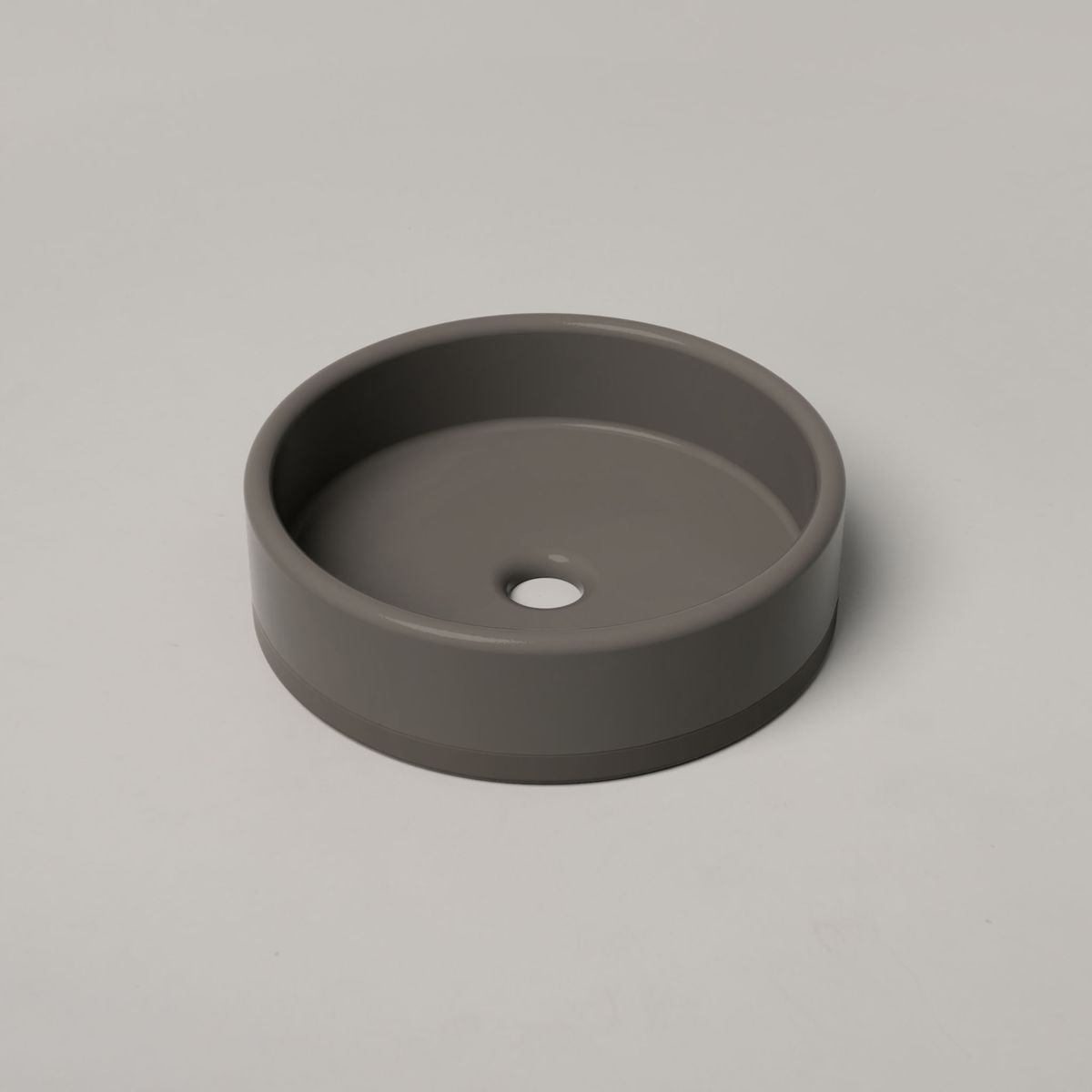 Nood Surface Mount Bowl Basin Two Tone in Mid Tone Grey