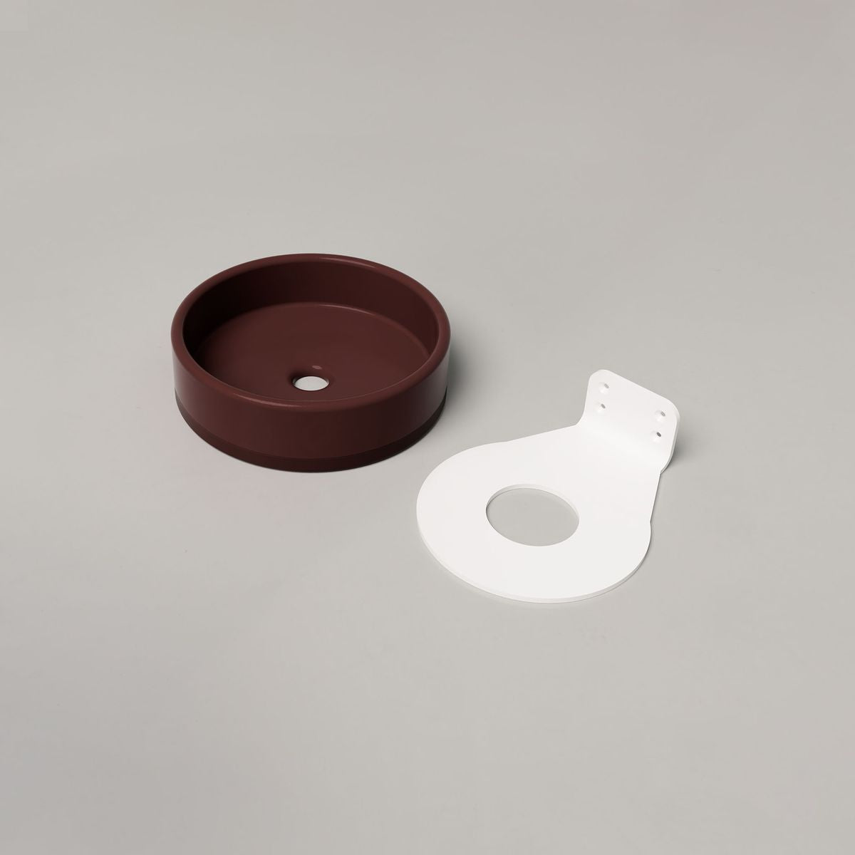 Nood Wall Mount Bowl Basin Two Tone in Clay