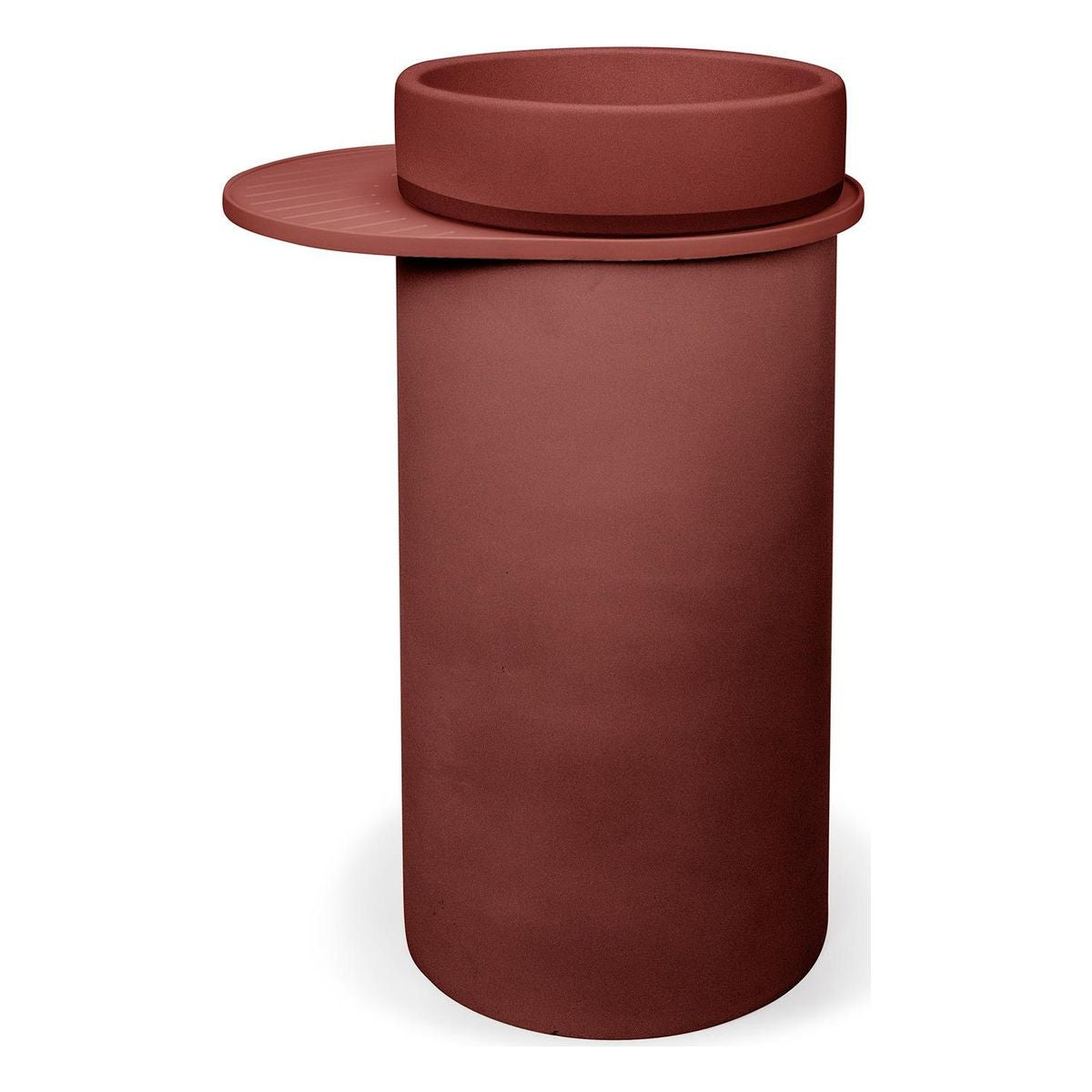 Nood Cylinder Bowl Two Tone Basin in Clay