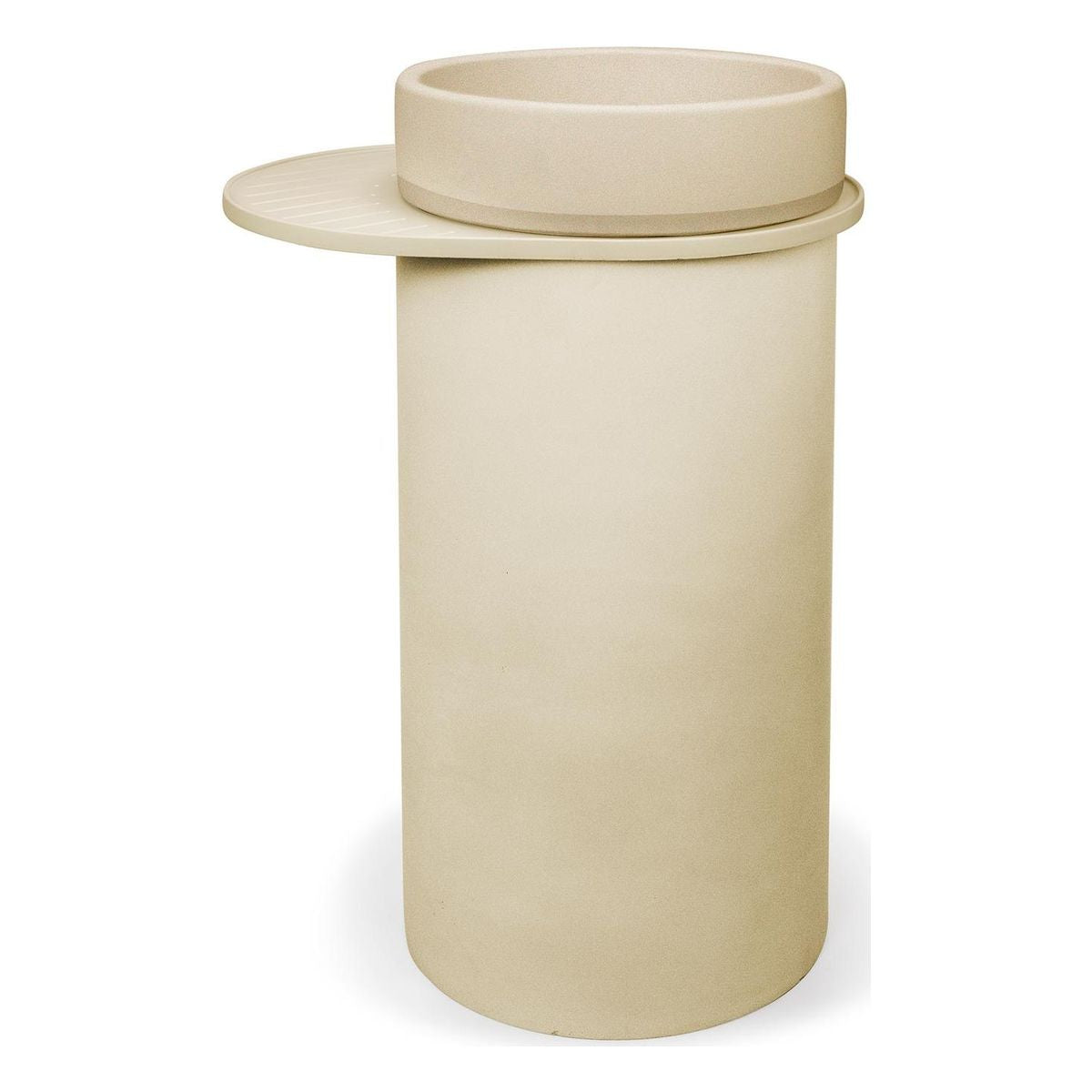 Nood Cylinder With Tray Bowl Two Tone Basin in Custard