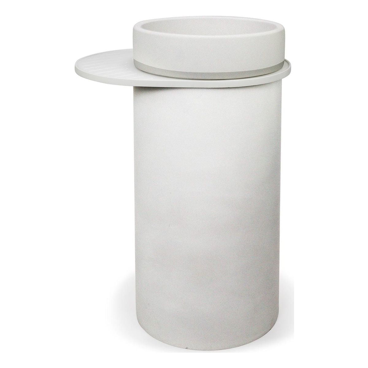 Nood Cylinder With Tray Bowl Two Tone Basin in Ivory