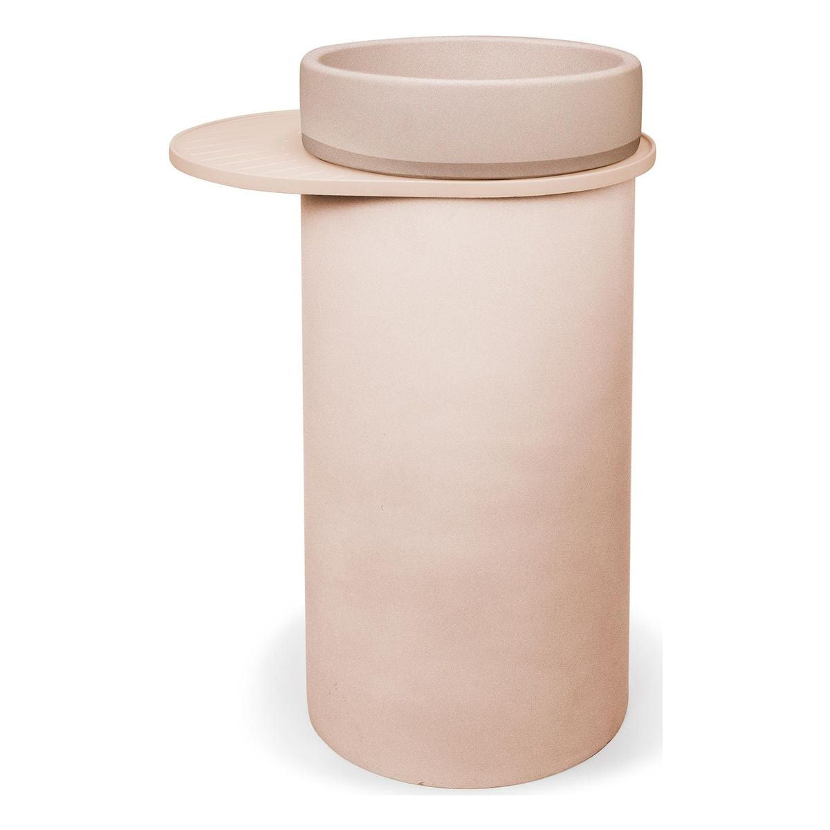 Nood Cylinder Bowl Two Tone Basin in Pastel Peach