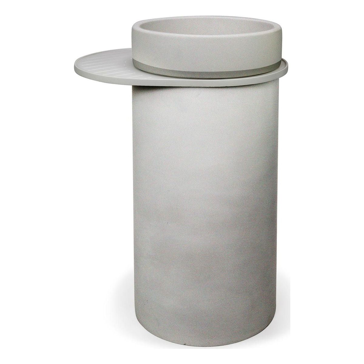 Nood Cylinder With Tray Bowl Two Tone Basin in Sky Grey