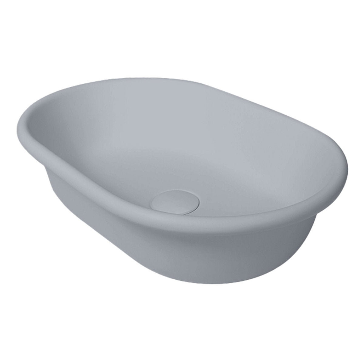 Blanche 53X36 Titancast Basin - Powder Grey